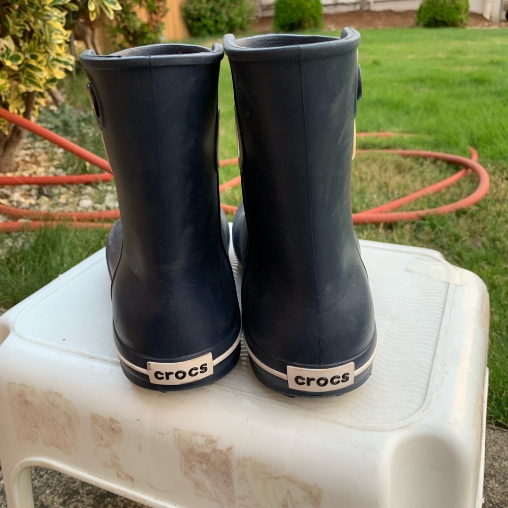 CROCS | shoes | Navy Blue rain boots | women 8